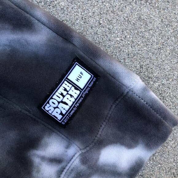 2017 HUF x SOUTH PARK Screw You Hippie Hoodie Sweatshirt SM Tie Dye Cartman Mens - Picture 6 of 11